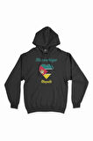 Maputo Mozambik Bayraklı Kalpli Siyah Sweatshirt Hoodie
