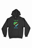 Dodoma Tanzanya Bayraklı Kalpli Siyah Sweatshirt Hoodie