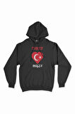 Muğla Türkiye Bayraklı Kalpli Siyah Sweatshirt Hoodie