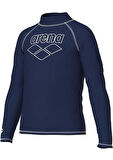 Arena Rash Vest L/s Graphic Erkek Çocuk Yüzücü Tişörtü Lacivert