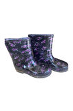 Bahçe ve Yağmur Çiçekli Kadın Çizmesi 36-40 Mor