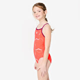 Arena Star Graphic Swimsuit Lightdrop Back Kız Çocuk Yüzücü Mayosu Kırmızı