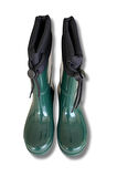 Konçlu Kadın Yağmur Çizmesi 36-40 Koyu Yeşil