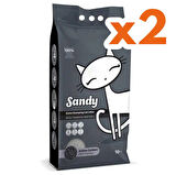 Sandy Ekstra Topaklanan Sodyum Bentonit Active Carbon Kedi Kumu 10 Kg x 2 Adet