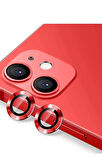  Iphone 11/12/12 Mini Uyumlu Kamera Koruyucu Lens Mercek Metal Çerçeveli 2li Set