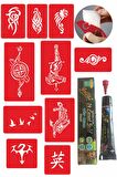 Çılgın Tasarımlar Kınayla Geçici Dövme Kampanya Seti 1 Tüp Siyah Kına 10 desen