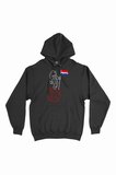 Bayraklı Astronot Kapşonlu Sweatshirt Hoodie