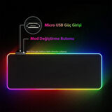 Ziyapaşateknoloji Xl Rgb Gaming Mouse Pad 14 Modlu 300X800X4MM