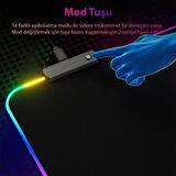 Ziyapaşateknoloji Xl Rgb Gaming Mouse Pad 14 Modlu 300X800X4MM