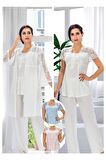 Duchesse 3008 Ecru Hamile Lohusa 3 Lü Pİjama Sabahlık Tk