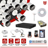 DAHUA 8 KAMERA AHD FULL HD GÜVENLİK KAMERASI GÜVENLİK SİSTEMİ FULL TAKIM SET 1 TB HDD
