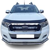 ESA Ford Ranger Ön Kaput Koruyucu Rüzgarlığı ABS Plastik Piano Black 2015- Yıllarına Uyumlu