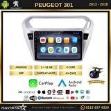 Peugeot 301 2+32GB Kablosuz Carplay 2013-2018 Android 13 Navigasyon Multimedya Sistemi 