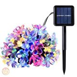 SOLAR 30 LEDLİ ÇİÇEKLİ RGB BAHÇE AYDINLATMA DEKORASYON GÜNEŞ ENERJİLİ