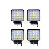 4 ADET 16 LEDLİ ÇALIŞMA LAMBASI 12 VOLT 48 WATT PLASTİK KASA