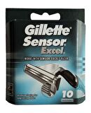 Gillette Sensor Excel Tıraş Bıçağı 10'lu Yedek