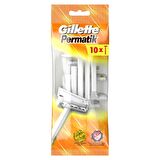 Gillette Permatik 10'lu Tek Bıçaklı Tüm Cilt Tipleri İçin Kullan At Tıraş Bıçağı