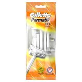 Gillette Permatik 10'lu Tek Bıçaklı Tüm Cilt Tipleri İçin Kullan At Tıraş Bıçağı