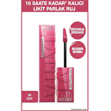 Maybelline New York Super Stay Vinyl Ink Uzun Süre Kalıcı Likit Parlak Ruj 20 Coy