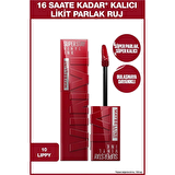 Maybelline New York Super Stay Vinyl Ink Uzun Süre Kalıcı Likit Parlak Ruj 10 Lippy
