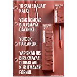 Maybelline New York Super Stay Vinyl Ink Uzun Süre Kalıcı Likit Parlak Ruj 115 Peppy