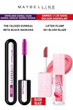 Maybelline Surreal Meta Black Maskara Yoğun Hacimli Kirpikler-Lifter Plump Dolgun Dudaklar 001