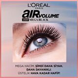 L'Oréal Paris Air Mega Volume Maskara - 30 Saate Kadar Kalıcı - Ekstra Siyah