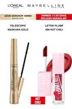 Loreal Telescopic Maskara Uzun Kirpikler-Maybelline Lifter Plump Pürüzsüz Dolgun Dudaklar 006