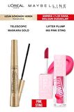 Loreal Telescopic Maskara Uzun Kirpikler-Maybelline Lifter Plump Pürüzsüz Dolgun Dudaklar 003
