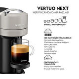 Nespresso Vertuo Next Kapsül Kahve Makinesi Açık Gri