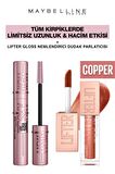 Maybelline Sky High Dev Limitsiz Kirpikler-Işıltılı Dolgun Dudaklar Makya Seti 017 Copper