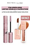 Maybelline Sky High Dev Limitsiz Kirpikler-Işıltılı Dolgun Dudaklar Makya Seti 018 Bronze