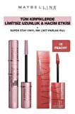 Maybelline Sky High Dev Limitsiz Kirpikler-Gün Boyu Kalıcı Parlak Dudaklar 15 Peachy