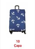 My Saraciye Valiz Kılıfı, Bavul Kılıfı Büyük, Orta, Kabin Boy Kılıf Seti, My 10 Çapa