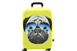 My Saraciye 28 Valiz Kılıfı, Bavul Kılıfı - Pug Köpek 28