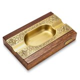 Cigarloong Ahşap Puro Küllüğü Damascus Gold 2li