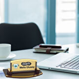 Kişiye Özel Diş Doktoru Masa İsimliği – Ahşap Şık Tasarım