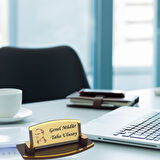 Kişiye Özel Atatürk Tasarımlı  Masa Üstü Ahşap Masa Üstü İsimlik