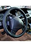 Peugeot 301 Uyumlu Dikmeli Direksiyon Kılıfı Siyah Ipli (38CM×11CM)