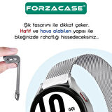 Forzacase Samsung Galaxy Watch7 44mm ile uyumlu Metal Mıknatıslı Kordon Kayış - FC302