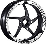 Cf Moto 250 SR Jant Şeridi Geniş Siyah Beyaz