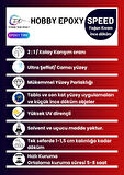 750 gram Hobi Epoksi Speed/ Hızlı Kuruma/ Şeffaf Epoksi Reçine Ince Döküm
