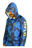 Performans Balıkçı T-Shirt Kapüşonlu Blue Camo