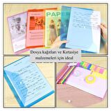 A4 Çıtçıtlı Sarı Şeffaf Renkli Zarf Dosya 1 Adet Artlantis Çıt Çıtlı Dosya 1 Adet