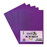 Mor Keçe A4 2 mm 20x30 cm 5 li 1 Paket Okul Kreş Etkinlik