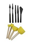 Akrilik Boya Resim Başlangıç Seti Maries 12 Renk Akrilik Boya Şövalye 2 Tuval 35x50 Fırça Spatula Şövale 