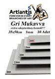 Mukavva Gri 1 mm 35x50 cm 10 Adet Sert Karton Ekstra Sıkıştırılmış 35*50 Mukavva Gri Renkli 10 Adet