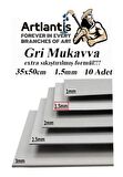 Mukavva Gri 1.5 mm 35x50 cm 10 Adet Sert Karton Ekstra Sıkıştırılmış 35*50 Mukavva Gri Renkli 10 Adet