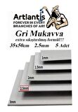 Mukavva Gri 2.5 mm 35x50 cm 5 Adet Sert Karton Ekstra Sıkıştırılmış 35*50 Mukavva Gri Renkli 5 Adet