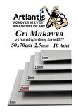 Mukavva Gri 2.5 mm 50x70 cm 10 Adet Sert Karton Ekstra Sıkıştırılmış 50*70 Mukavva Gri Renkli 10 Adet